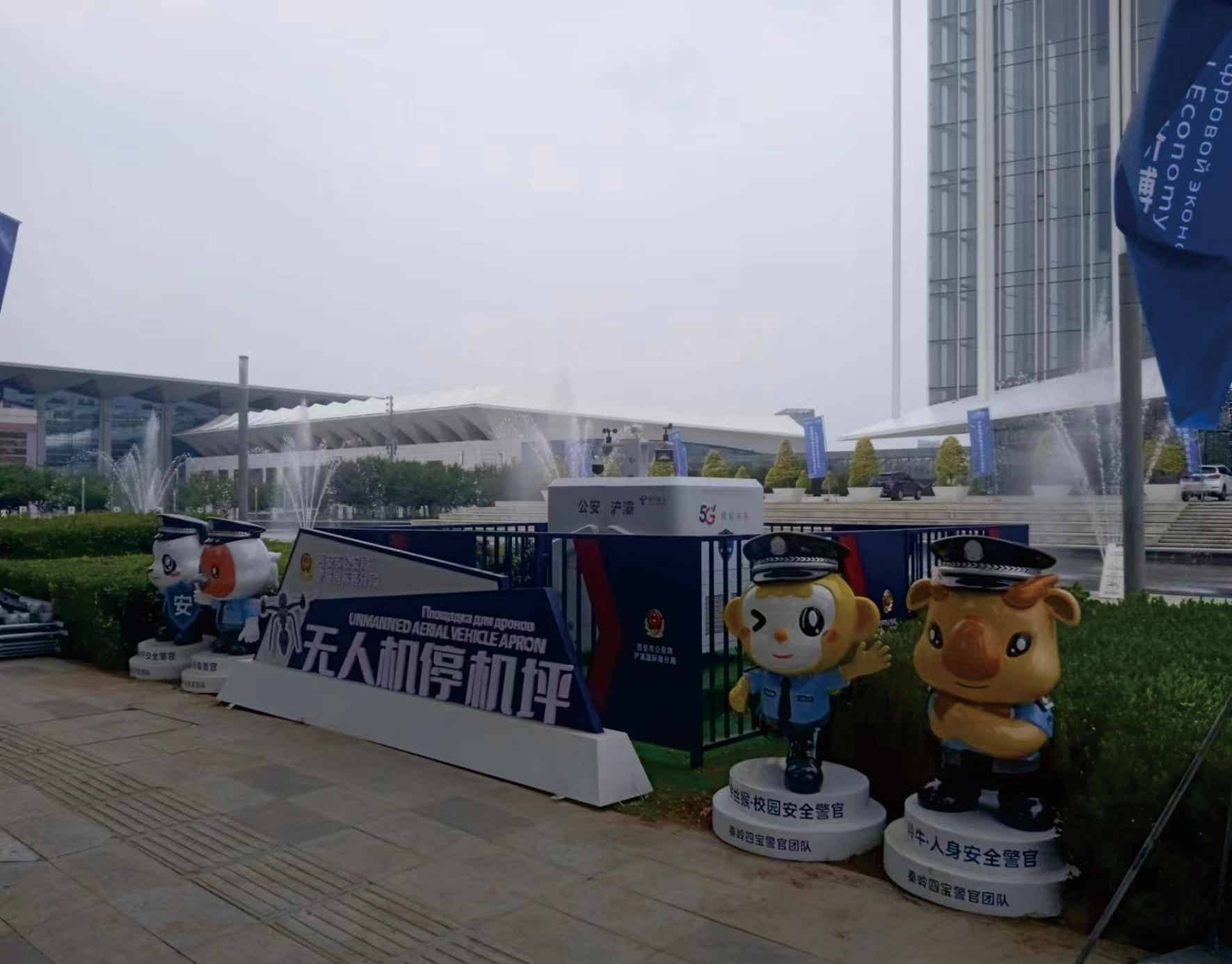 西安市街道无人机护栏及雕塑制作